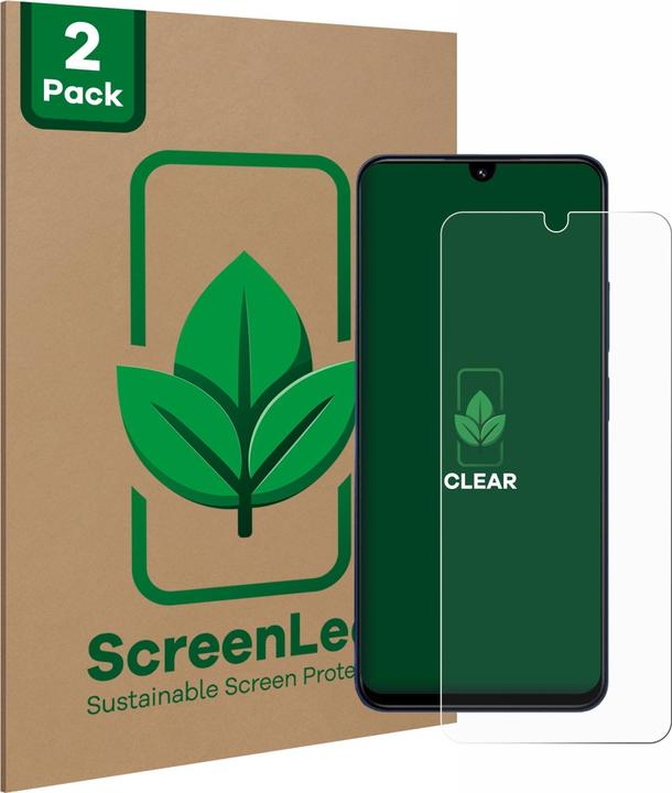 Actual product image ScreenLeaf Protective film sustainable screen protector screen protector film clear transparent (2 Piece, Xiaomi Redmi 14C)