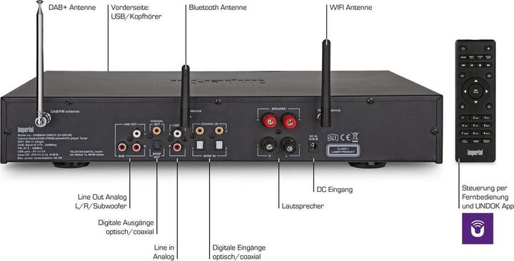 Produktbild Imperial Dabman i550 CD (DAB+, UKW, Bluetooth, WLAN)