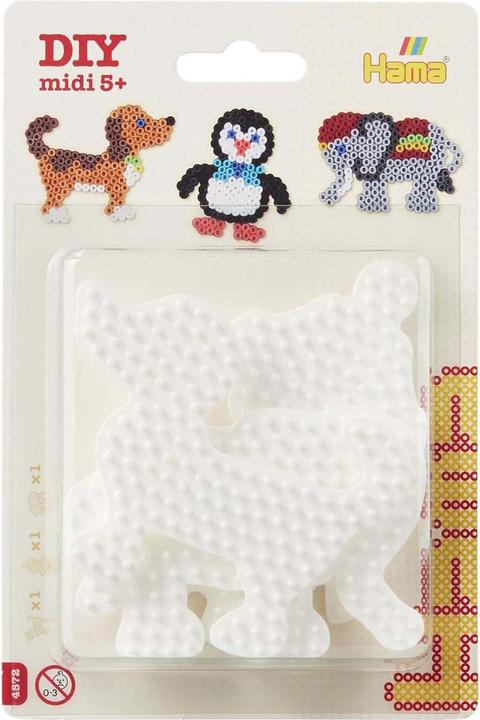Productafbeelding Hama Perlen Strijkkralenbordjes - Olifant, Pinguïn, Hond