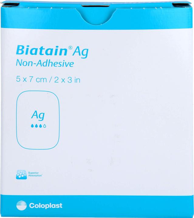 Produktbild Coloplast Biatain Ag Schaumverband nicht-haftend 5x7cm, 5 St VER