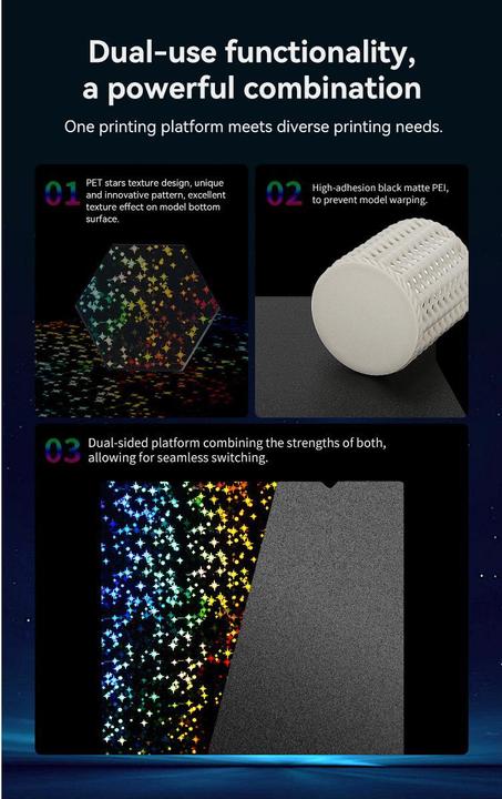 Actual product image Creality Print platform Double-sided "Stars