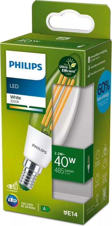 Produktbild Philips Led Cla (E14, 2.30 W, 485 lm, 1 x, A)