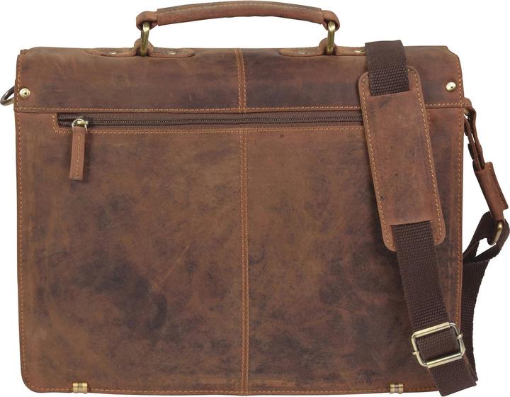 Produktbild Greenburry Vintage Aktentasche Leder 38 cm mit 2 Hauptfächern