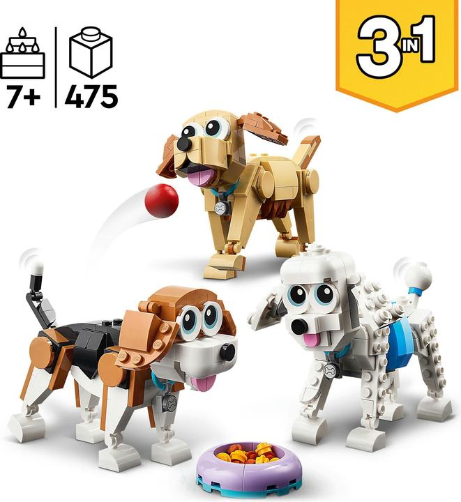 Immagine prodotto LEGO 31137 Cani carini (31137, LEGO Creator 3-in-1)