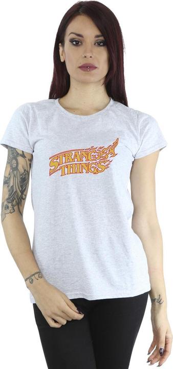 Actual product image Netflix Womens/Ladies Stranger Things Logo Breaking Cotton T-Shirt (XXL)