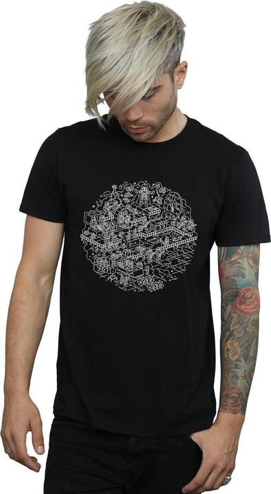 Actual product image Star Wars Mens Christmas Death Star T-Shirt (M)