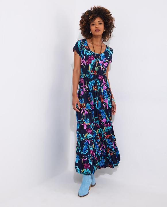 Produktbild Joe Browns Dark Floral Crinkle Maxi Dress (36)