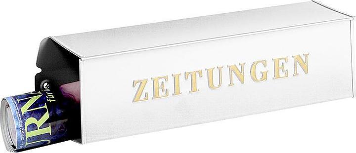 Produktbild Burg Wächter Zeitungsbox Metall BxHxT 425/120/110 mm eckig weiss