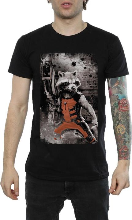 Immagine prodotto Guardians of the Galaxy Maglietta da uomo in cotone Standing Rocket Raccoon (M)