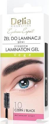 Actual product image Delia Cosmetics Eyebrow Expert Lamination Gel Black Vegan Formula Brow Shape Fixation Color Enhancem (Body gel, 4 ml)