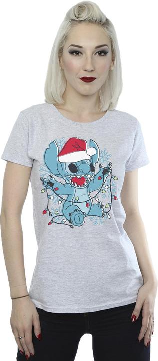 Produktbild Disney Lilo And Stitch Christmas Lights Sketch TShirt (M)