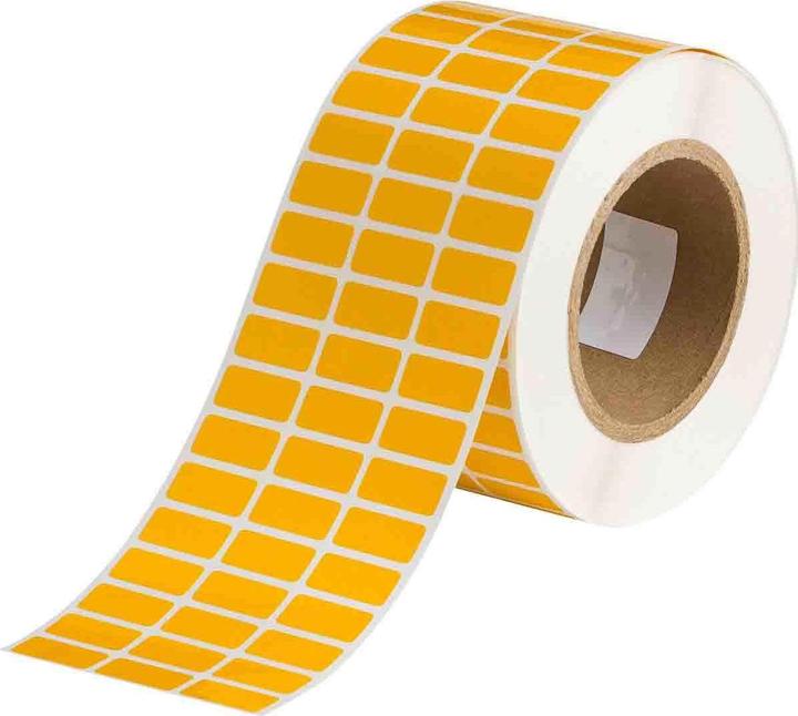 Produktbild Brady THT-5-423-10-YL, Polyester, Gelb, 25.40 x 12.70 mm, permanent, 3-bahnig (10000 E.)