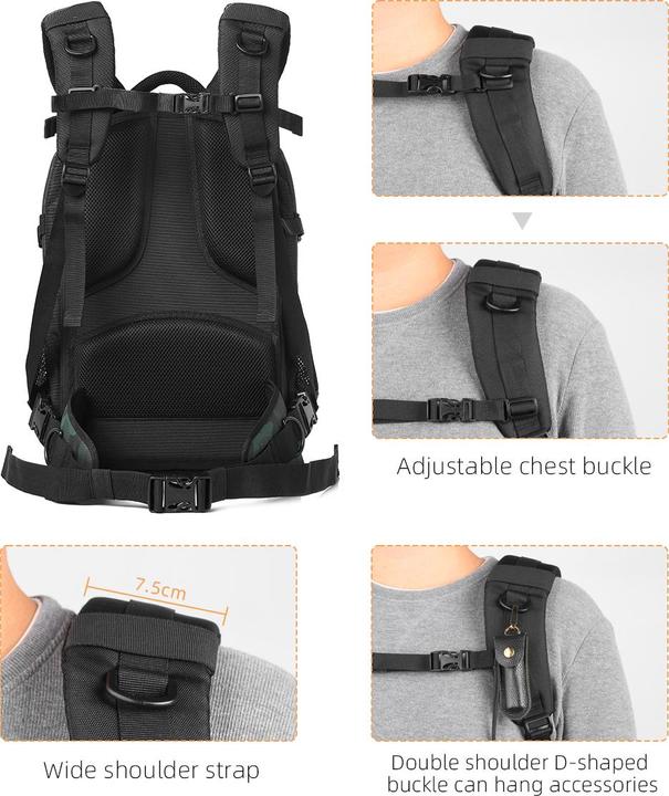 Actual product image K&F Concept Backpack 23L Nature Wander 06 (Camouflage) (Camera shoulder bag, 23 l)