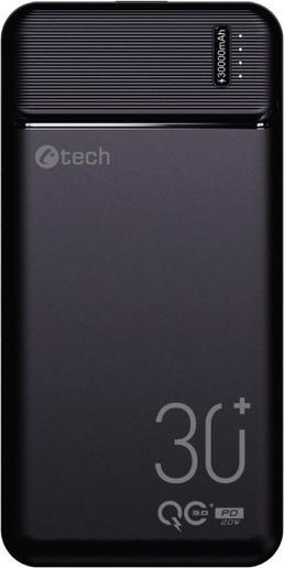 Image du produit C-Tech Powerbanka, Li-Pol,, USB-C/USB-A/micro USB (30000 mAh, 20 W)