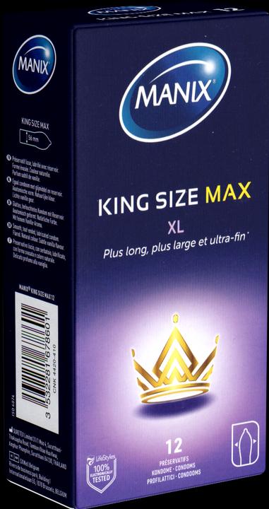 Produktbild Manix King Size» Max XL - 12 hauchzarte XL-Kondome mit erregender Spezialform (12 Stk.)
