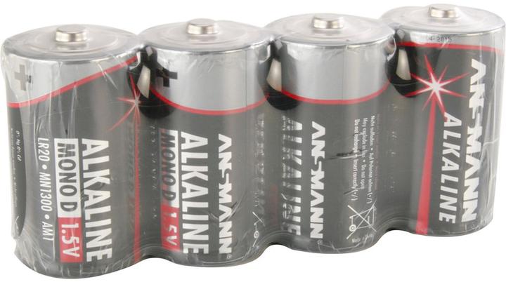 Actual product image Ansmann Mono (D) Battery Alkaline Manga (4 pcs., D, 1300 mAh)