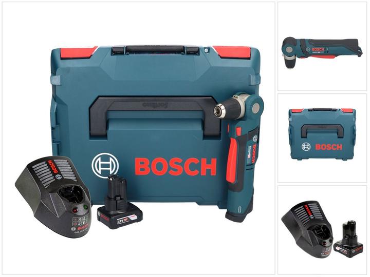 Image du produit Bosch Professional Bosch GWB 12V-10 Perceuse d'angle sans fil 12V + L-Boxx + 1x batterie 6,0Ah + 1x chargeur (Fonctionnement sur batterie)