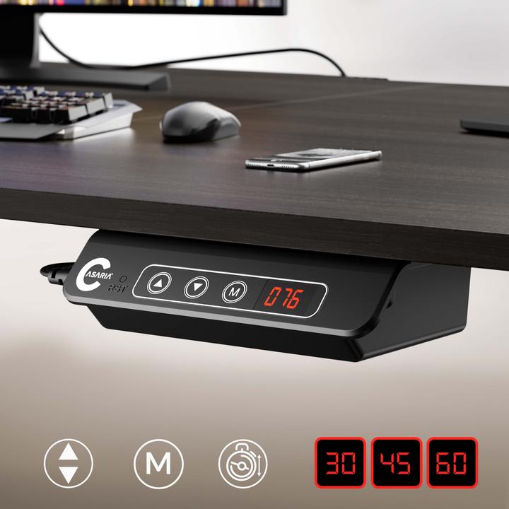 Actual product image Casaria Desk with adjustable height (140 x 60 x 118 cm)