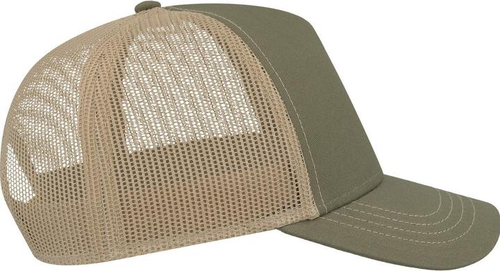 Actual product image Atlantis Unisex Adult Rapper 5 Panel Canvas Recycled Trucker Cap (One size)
