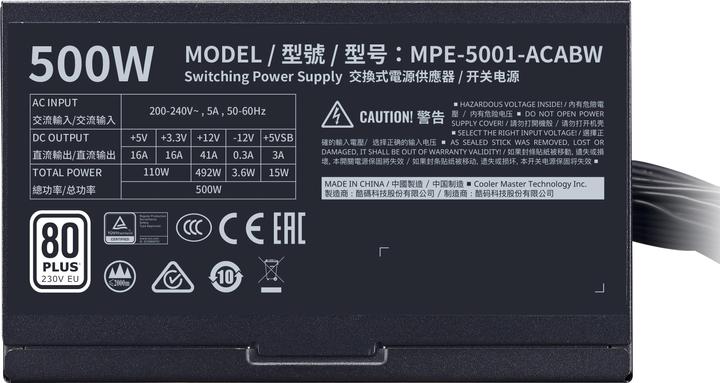 Actual product image Cooler Master Power supply MWE V2 bulk (500 W)
