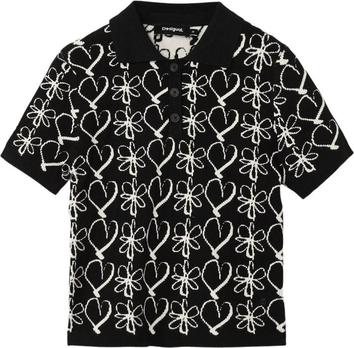 Desigual polo-shirt coeurs lacroix (XS)