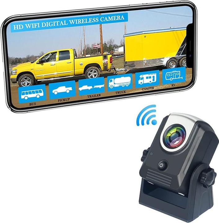 Produktbild Apfelkiste Magnetische WiFi Funk Auto Rückfahrkamera