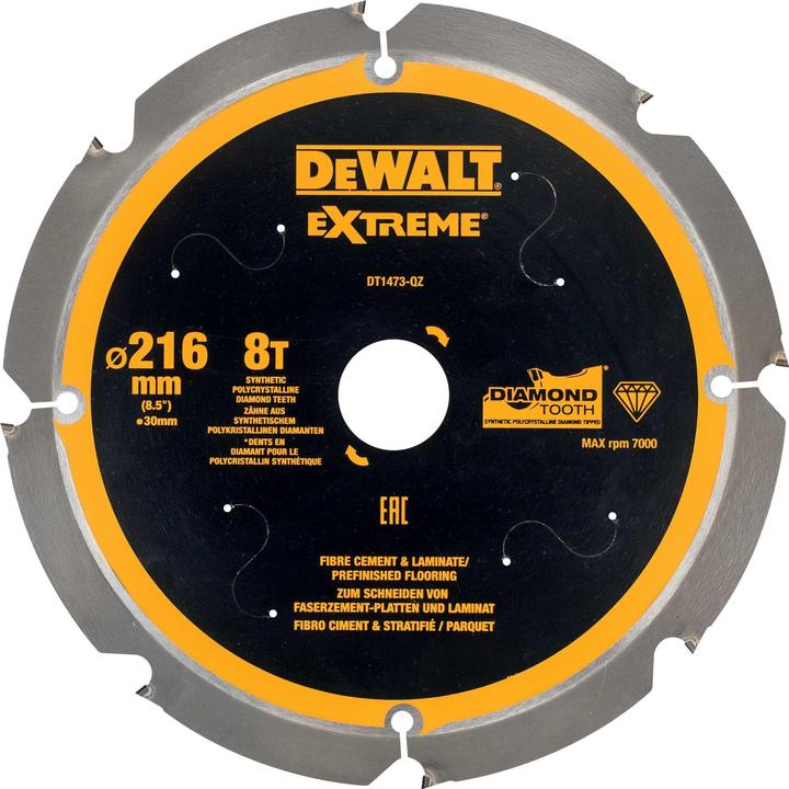Actual product image DeWalt Circular saw blade PCD 216/30mm 8Z