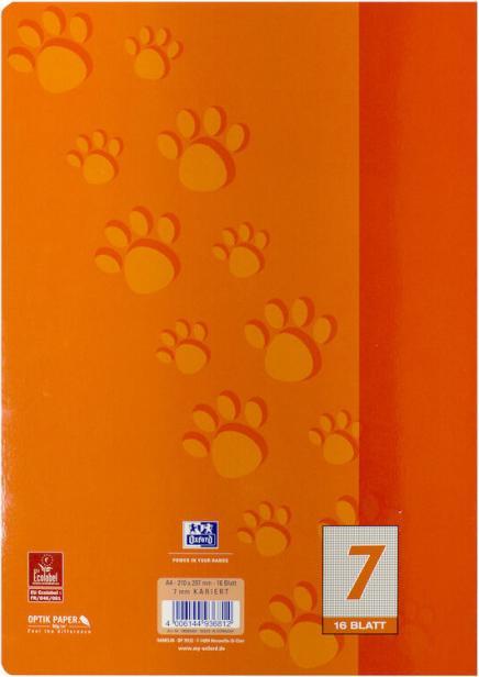 Actual product image Oxford Exercise book, A4, ruling 7 (A4, Checked, Soft cover)