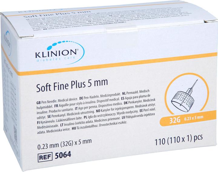 Produktbild Klinion soft fine plus 5mm, 110 St KAN (Pen Nadeln + Einmalkanülen)