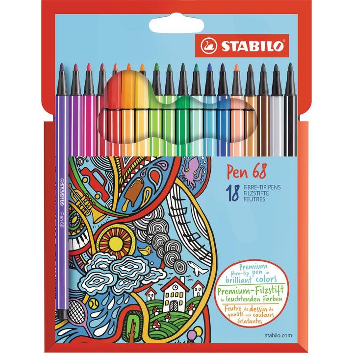 Image du produit STABILO Plume 68 (Multicolore, 18 x)