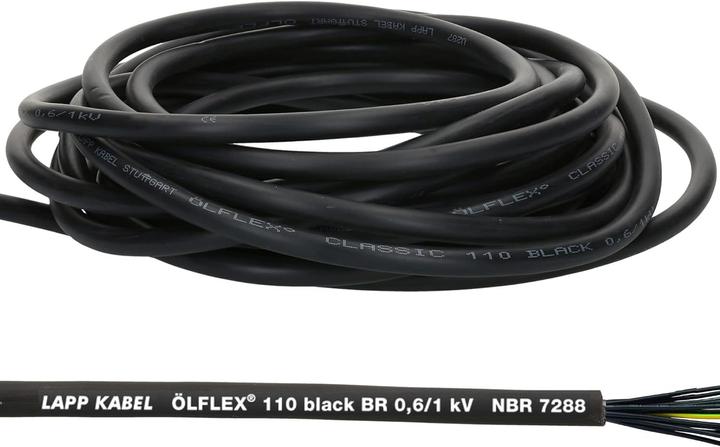 Produktbild Lapp 10 Meter 1120361 Ölflex Classic 110 Black 0,6/1kV PVC Steuerleitung 5x4 mm² mit Schutzleiter I (10 m)