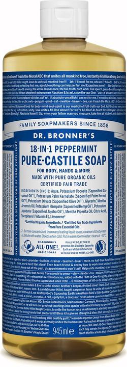 Dr. Bronner's 18-IN-1 Pfefferminze (Flüssigseife, 945 ml)