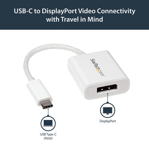 Produktbild StarTech USB-C ADAPTER TO Displayport (DP, 18 cm)