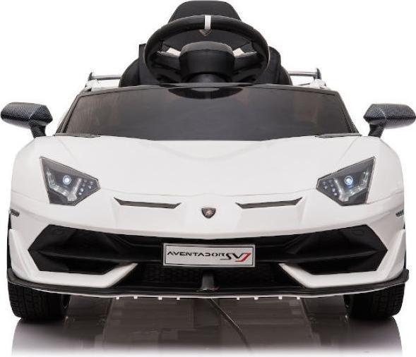 Produktbild Es-toys Kinderfahrzeug weiss - Elektro Auto "Lamborghini Aventador SVJ" - Lizenziert - 12V7AH, 2 Motoren- 2 (12 V)