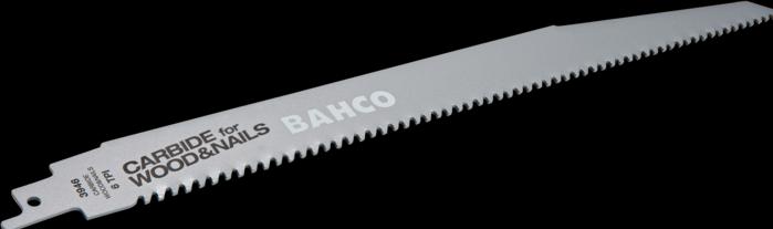 Bahco Karbidinė TCT tiesinio pjūklo geležtė 150mm*1,32mm 8TPI medienai 1 vnt