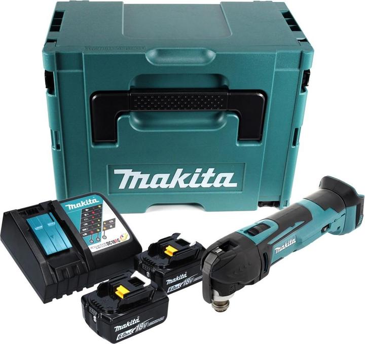 Actual product image Makita DTM 51 RGJ Battery Oscillator 18 V + 2x Battery 6.0 Ah + Charger + Makpac