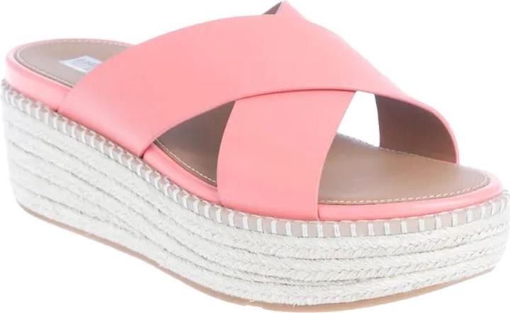 Actual product image Fitflop Womens/Ladies Eloise Espadrille Cross Leather Wedge Heel Sandals (37)