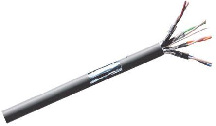 Produktbild Rs Pro Ethernetkabel Cat.6a, 100m, Grau Verlegekab (U/FTP, CAT6a)
