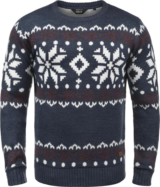Actual product image Solid Norwig Men's Jumper Chunky Knit Pullover With Crew Neck (M)