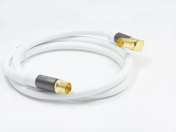 Produktbild Good Connections SAT Antennenkabel SmartFLEX, IEC/Koax Stecker abgewinkelt an Buchse, vergoldet, vierfach geschirmt (120 dB, Antennenkabel)