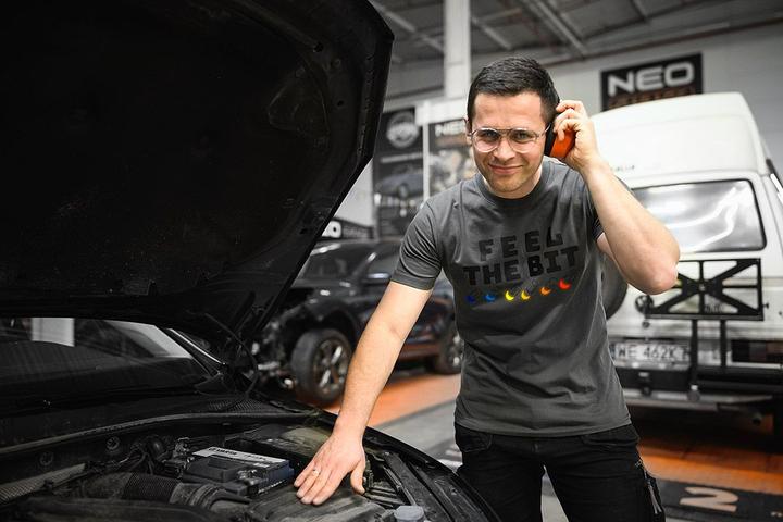 Produktbild Neo T-Shirt mit Aufdruck, FEEL THE BIT, Dydis M (M)