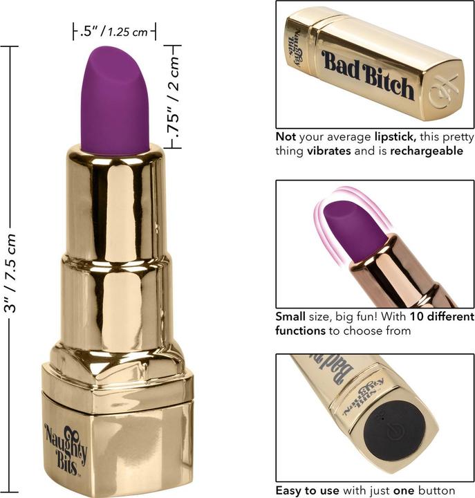 Image du produit CalExotics Vibromasseur Naughty Bits® Bad Bitch® Lipstick