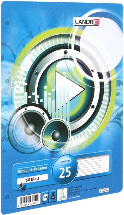 Actual product image Landré Ring binder inserts