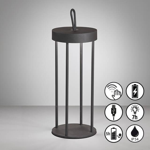 Produktbild FHL easy FHL Kante LED Tischleuchte 3W dimmbar schwarz 850333