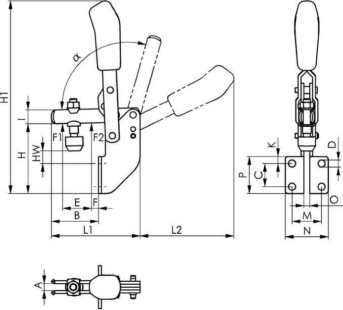 Produktbild Amf Senkrechtspanner (54 mm)