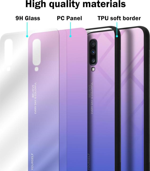 Produktbild Cadorabo TPU 2 Farben Glas Cover (Samsung Galaxy A70, Samsung Galaxy A70S)