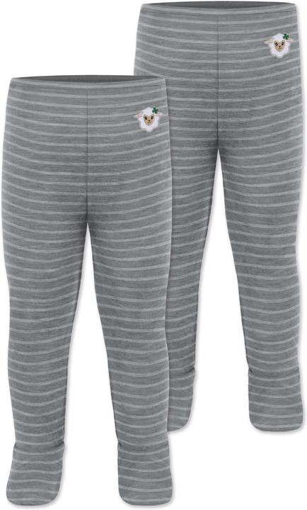 Normani 2er Pack Baby Merino Hose mit Füssen - 9537