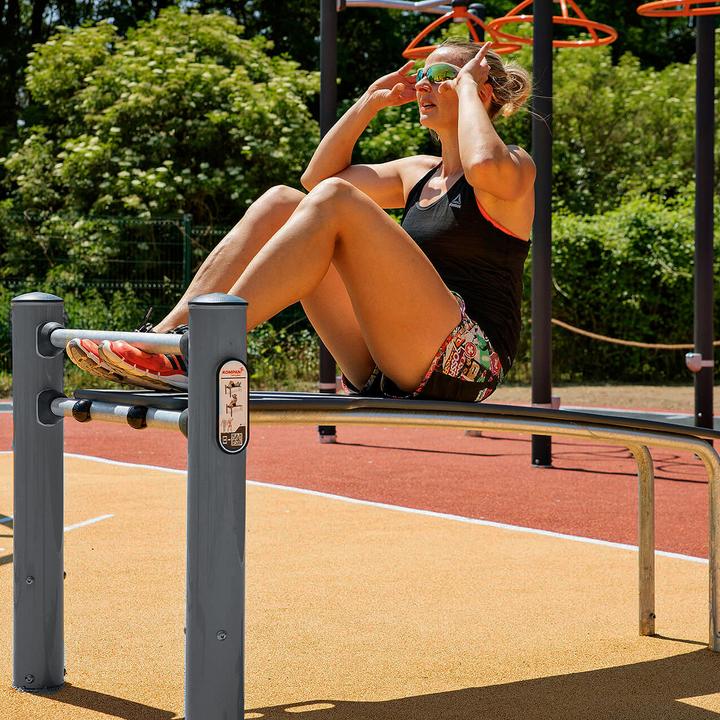 Actual product image Kompan Outdoor fitness equipment sit-up bench