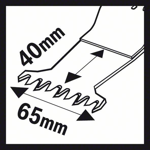 Actual product image Bosch Professional Zubehör HCS plunge cut saw blade AII 65 BSPC. Hard Wood. 40 x 65mm. Pack of 10