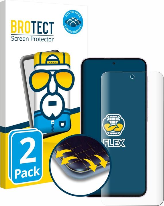 Produktbild BROTECT Fullscreen Schutzfolie Displayschutz Folie Klar Transparent (2 Stück, Samsung Galaxy A56)